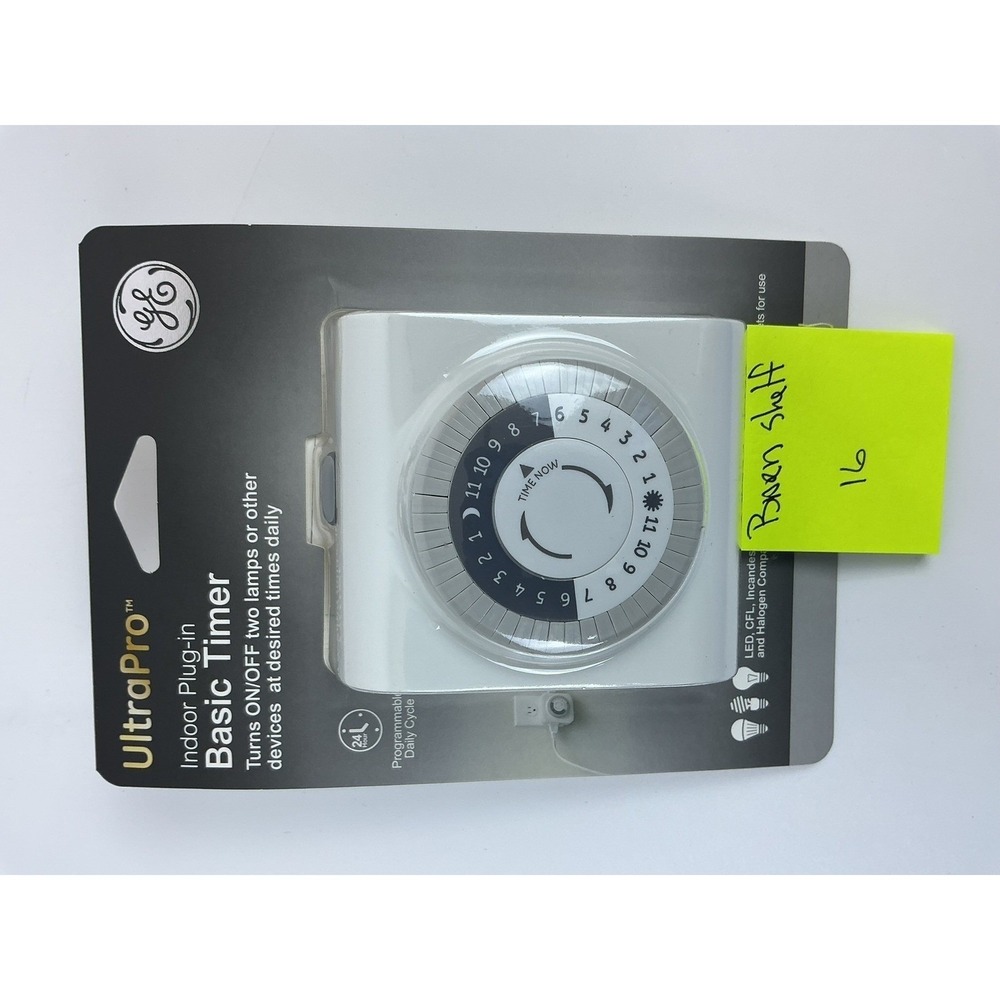 GE UltraPro Indoor Plug-In Basic Timer 2-Pack 2-Outlet 24-Hour Programmable - Picture 9 of 9